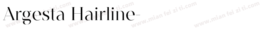 Argesta Hairline字体转换